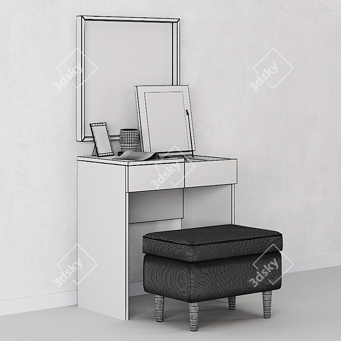 [Translation: Thank you for your purchase!]

IKEA Brimnes Dressing Table with Mirror and Ottoman 3D model image 9