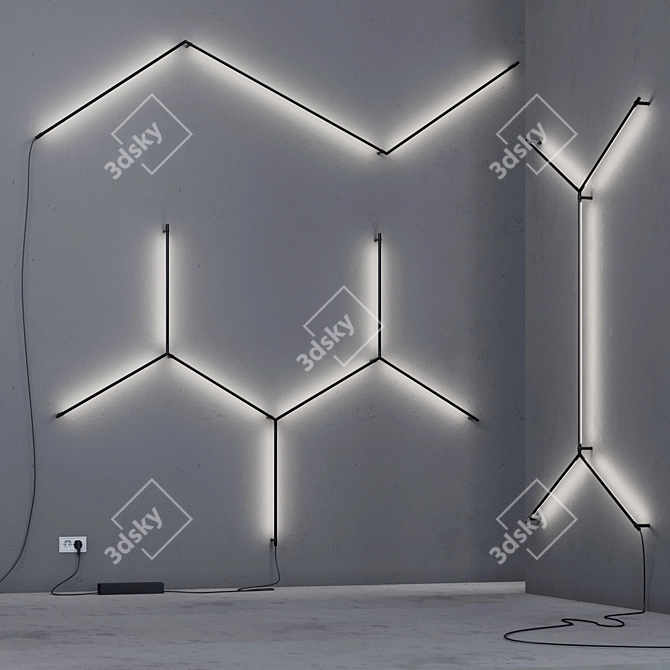 Grok Tubs Modular - Innovative Wall Lighting 3D model image 1