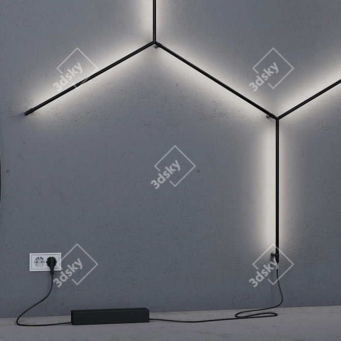 Grok Tubs Modular - Innovative Wall Lighting 3D model image 2