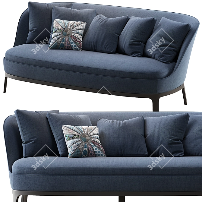 Elegant Dragonfly Sofa 3D model image 3