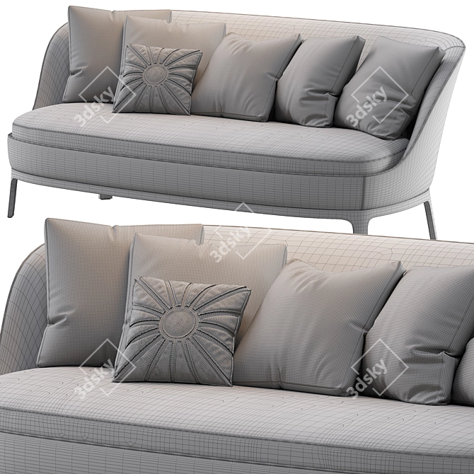 Elegant Dragonfly Sofa 3D model image 2