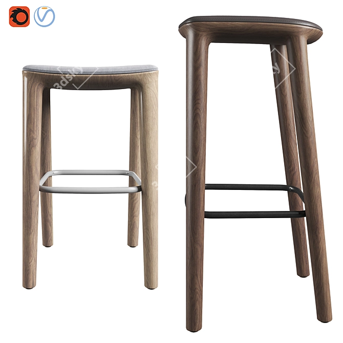 Neva Barstool: German Design Award Winner 3D model image 3