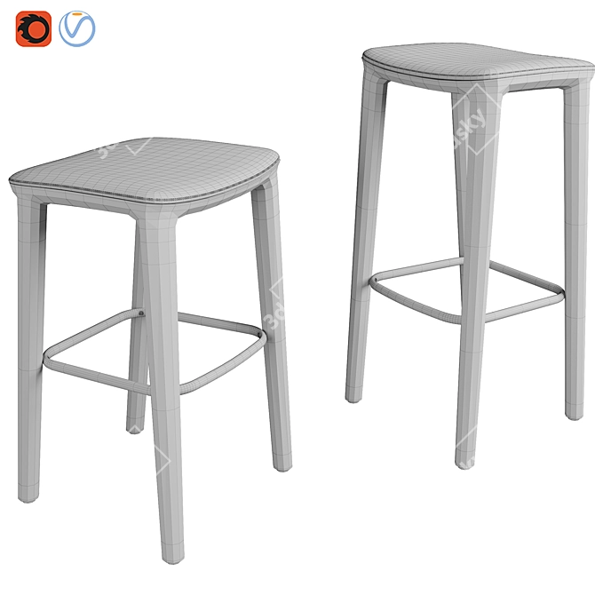 Neva Barstool: German Design Award Winner 3D model image 4