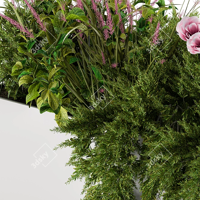 Window Flower Box in Pink 3D model image 3