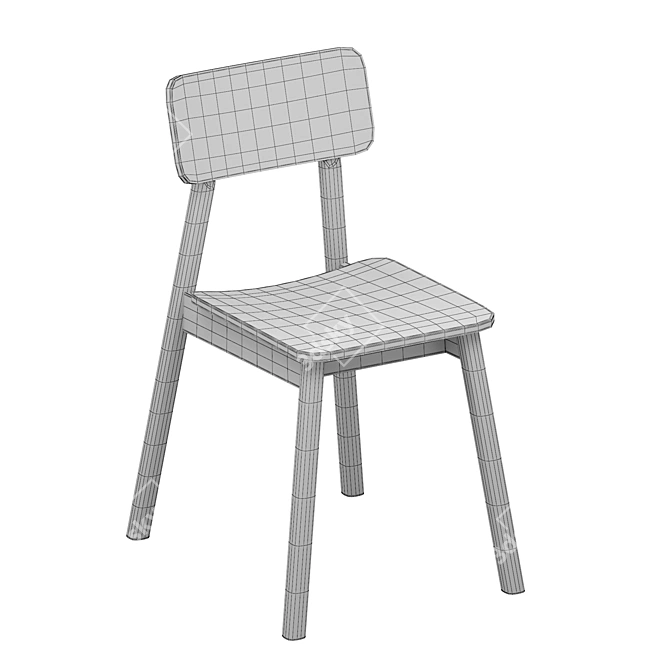 Dino Dining Chair: Elegant and Ergonomic Seating. 3D model image 5