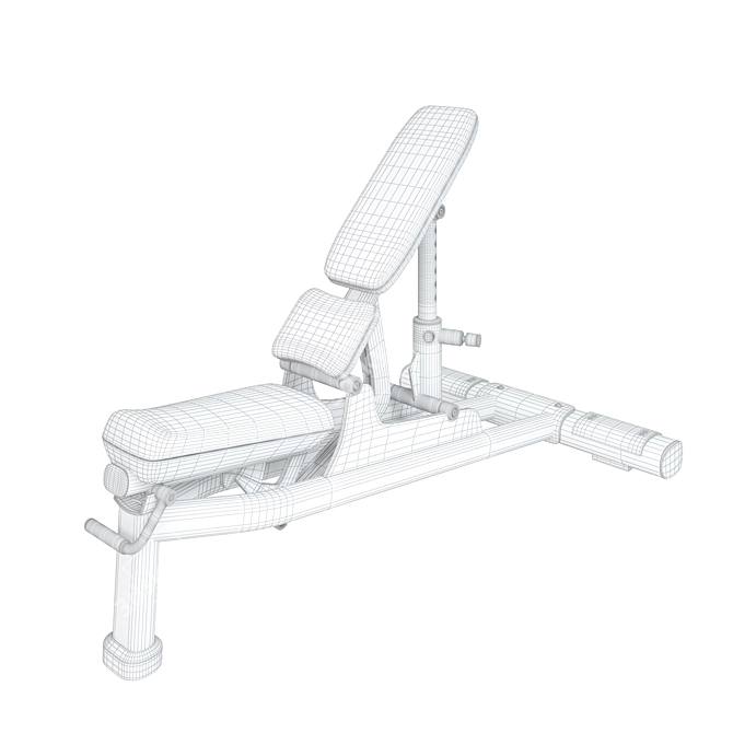 Versatile Life Fitness Bench 3D model image 4