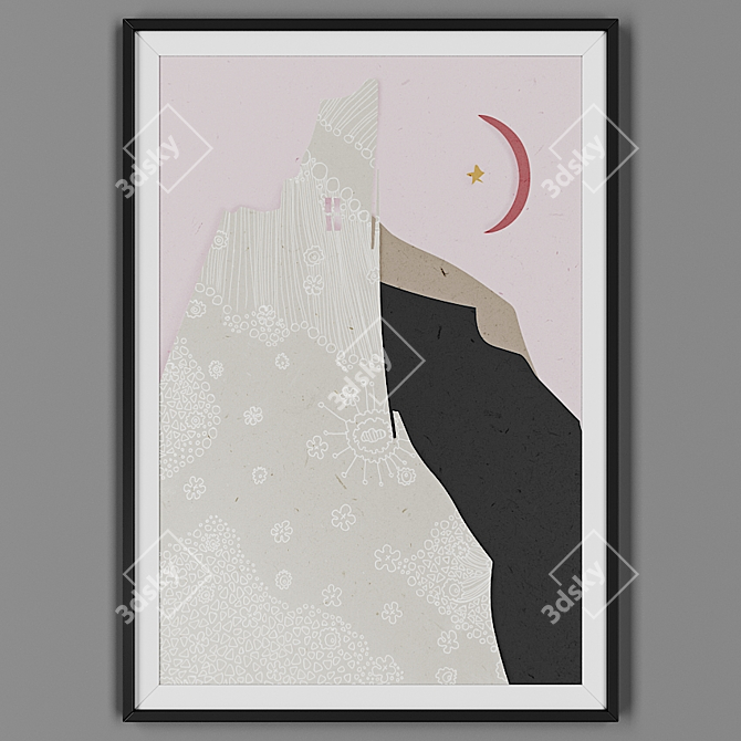 Black Framed Picture: 00030-28 3D model image 1