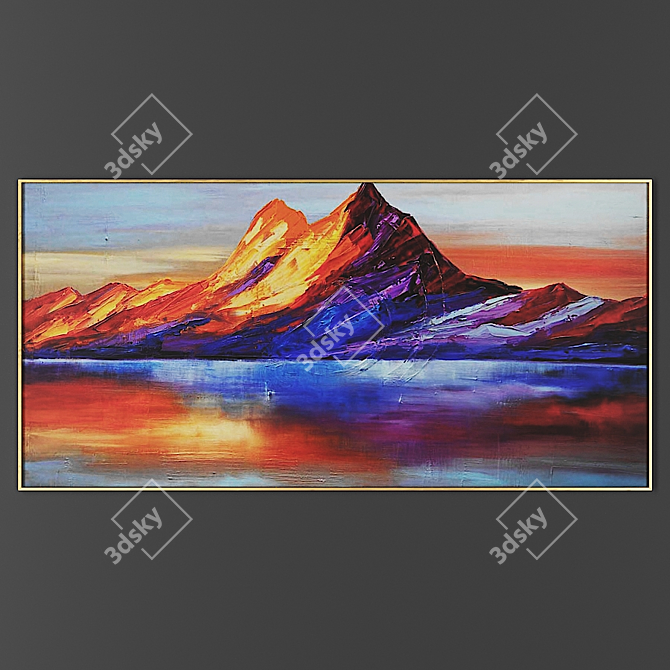 Elegant Framed Artwork 3D model image 1