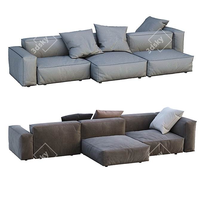 Flexteam Reef Sofa: Modern and Versatile Design 3D model image 3