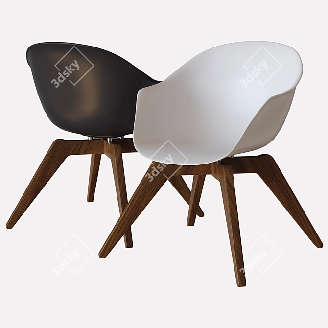 Elegant Adelaide Lounge Chair 3D model image 1