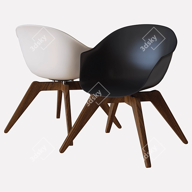 Elegant Adelaide Lounge Chair 3D model image 2