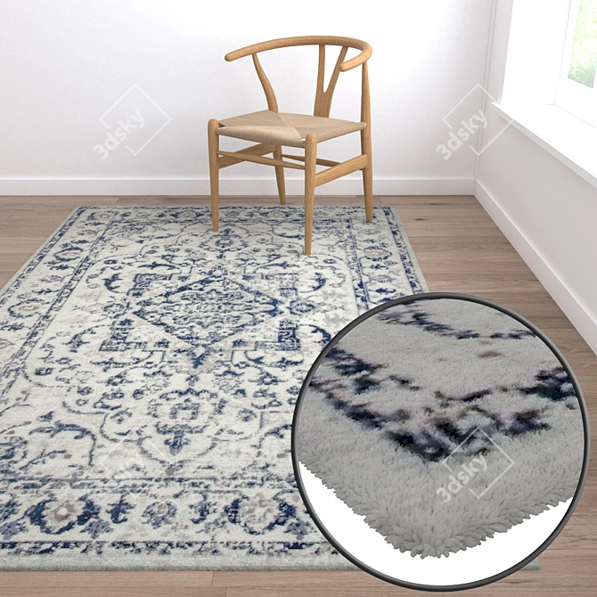 Luxury Carpets Set - High-Quality Textures 3D model image 5