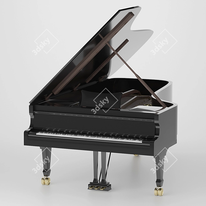 Elegant Arian Tabib Grand Piano 3D model image 2