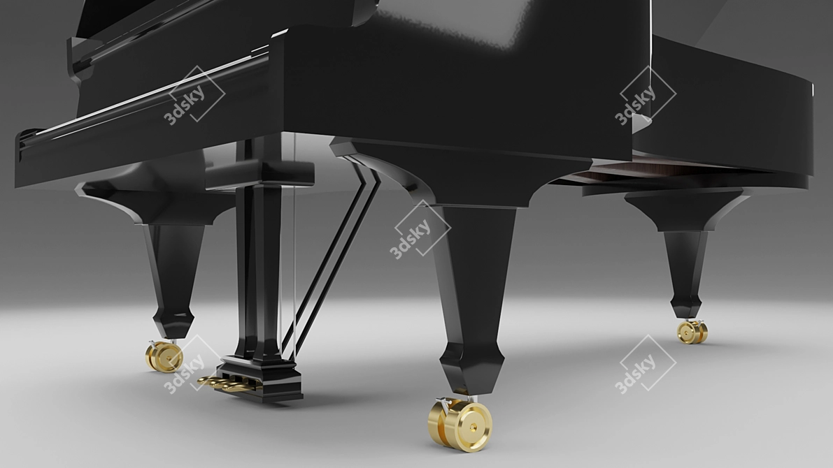 Elegant Arian Tabib Grand Piano 3D model image 6