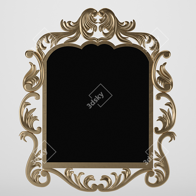 Elegant Reflection: Classic Mirror 90x77cm 3D model image 4