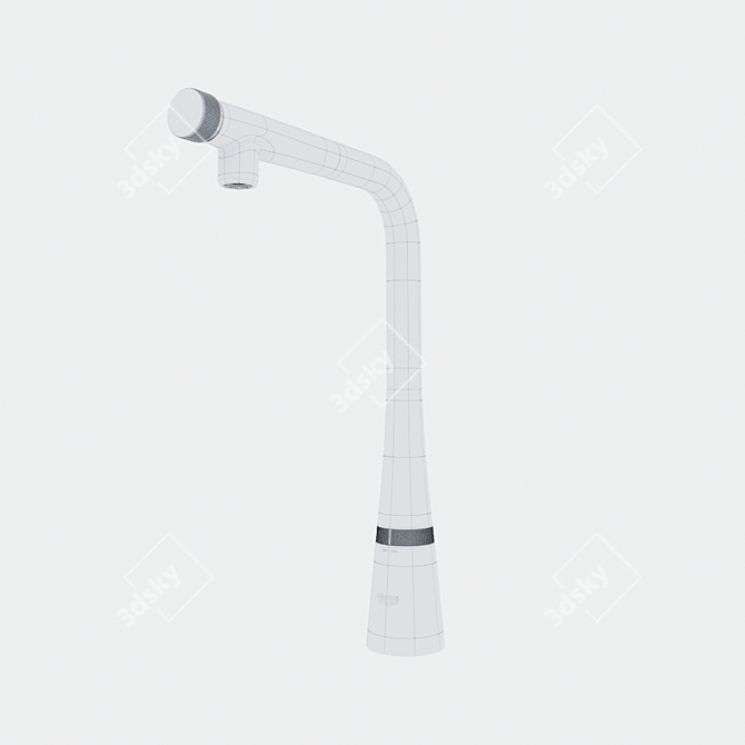 Sleek SmartControl Kitchen Mixer 3D model image 3