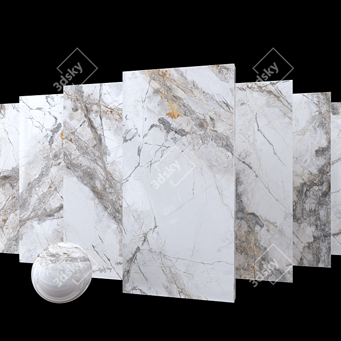  Invisible Marble Gray: Multi-Texture Set 3D model image 1