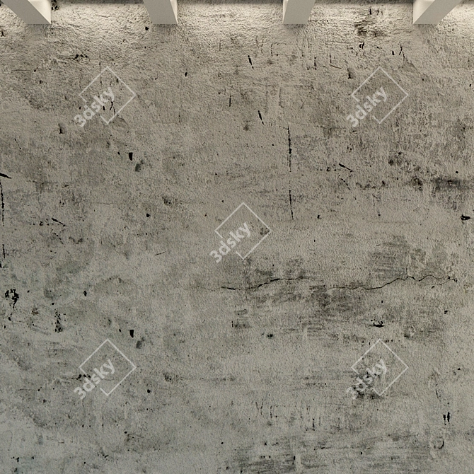 Vintage Concrete Wall Texture 3D model image 3