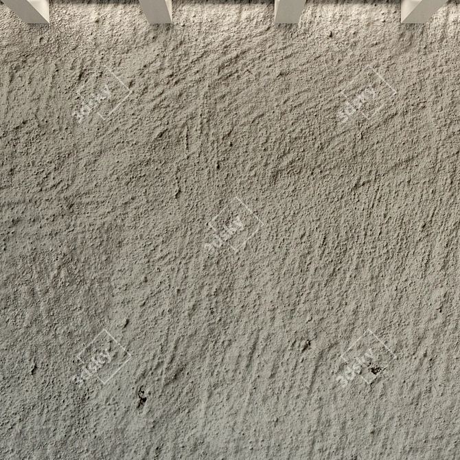 Vintage Concrete Wall Texture: Aged Material for 3D Projects 3D model image 2