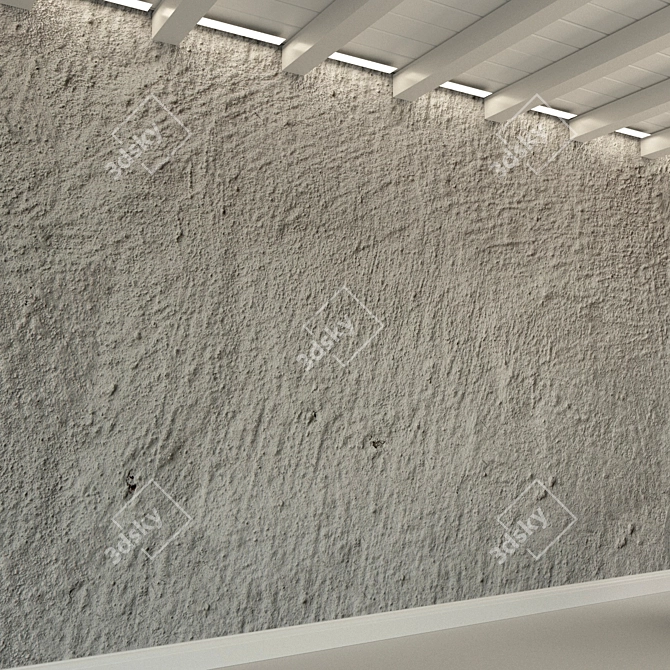 Vintage Concrete Wall Texture: Aged Material for 3D Projects 3D model image 3