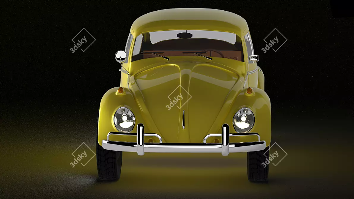 Classic VW Beetle 3D model image 2