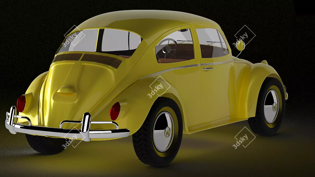 Classic VW Beetle 3D model image 4