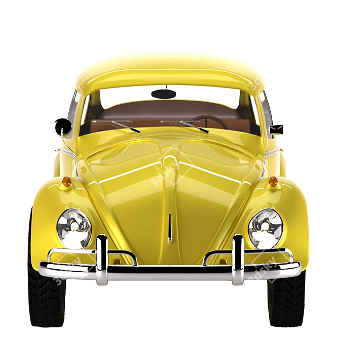 Classic VW Beetle 3D model image 6