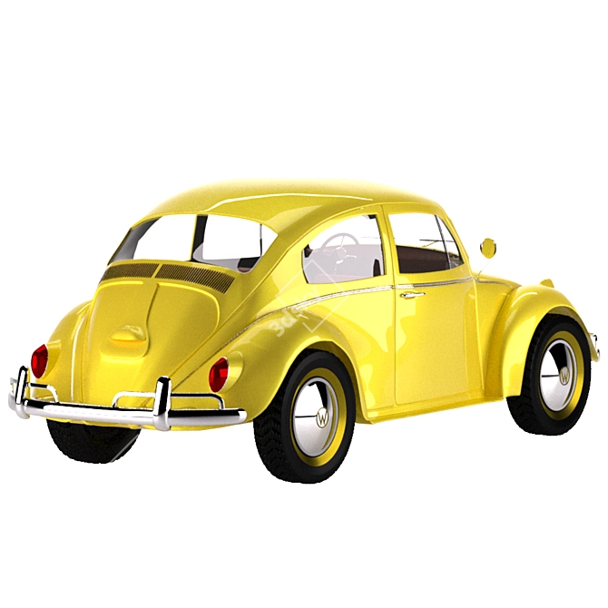 Classic VW Beetle 3D model image 7