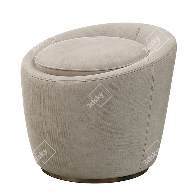 Smania Loren Pouf: Stylish and Versatile Addition to Any Space 3D model image 2