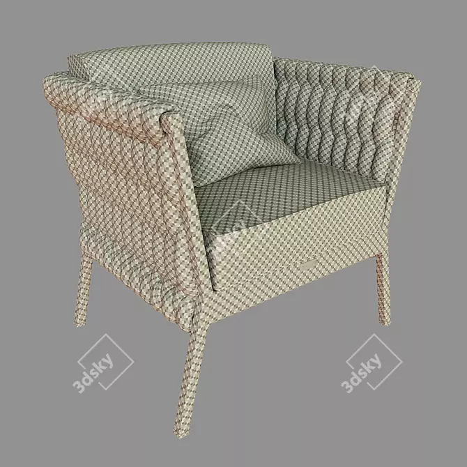 Versatile Rope Chair: Perfect for Indoor and Outdoor Settings 3D model image 4