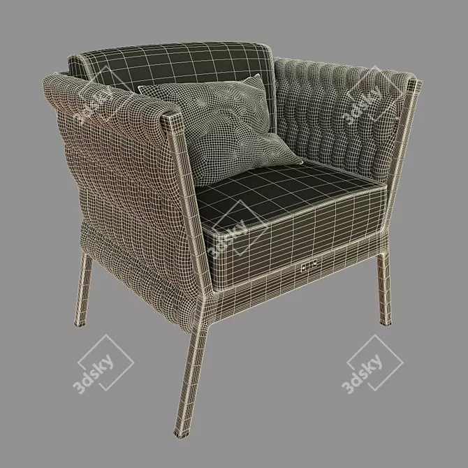 Versatile Rope Chair: Perfect for Indoor and Outdoor Settings 3D model image 5