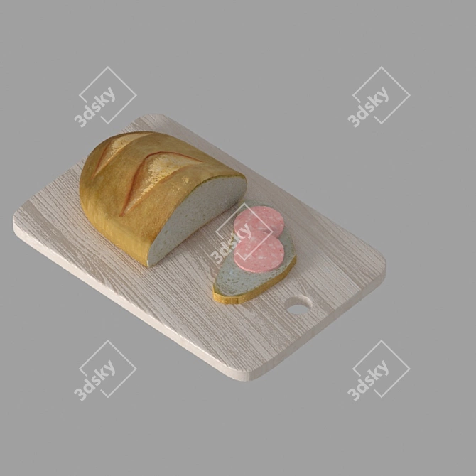 Kitchen Decor Bread 3D model image 1