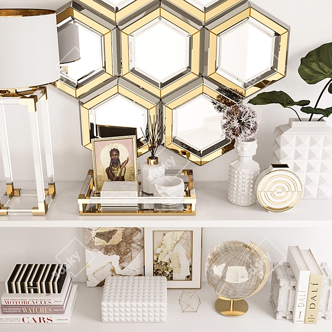 Luxury Decorative Set: Jonathan Adler Accessories 3D model image 2