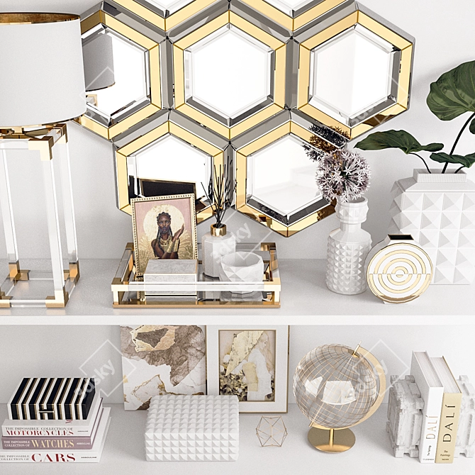 Luxury Decorative Set: Jonathan Adler Accessories 3D model image 6