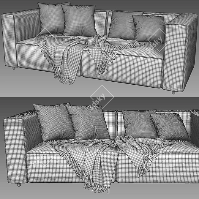 Modern BoConcept Carmo Sofa 3D model image 4