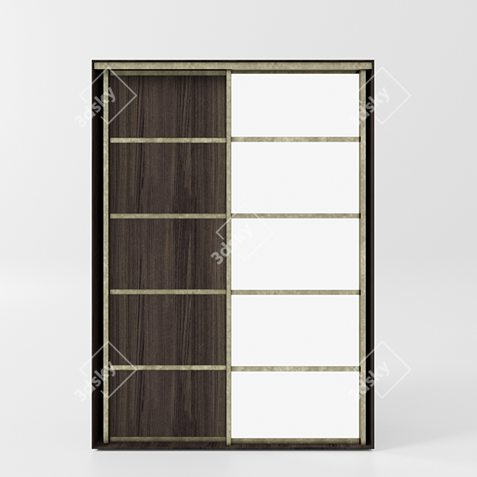  Sliding Mirrored Wardrobe - 2014 Version 3D model image 2