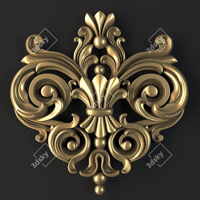 CNC-Ready Decor Ornament 3D model image 2