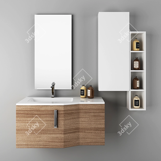 Elegant STR8 317 Washbasin 3D model image 1