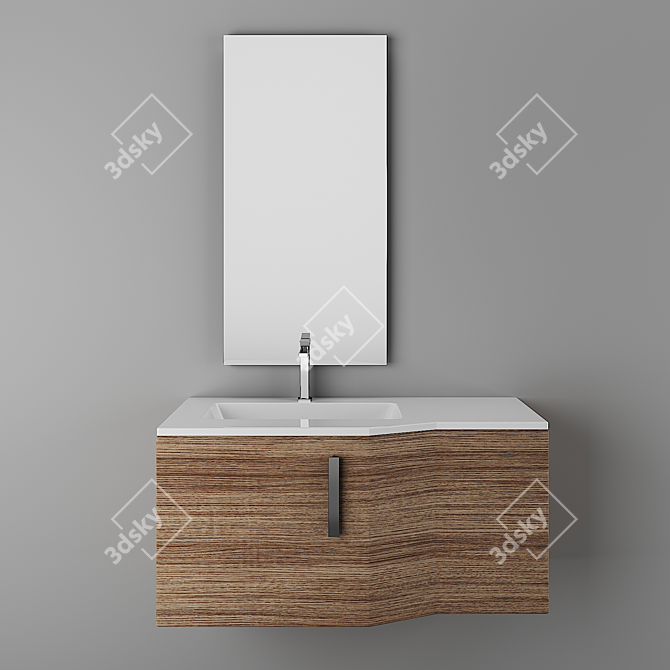 Elegant STR8 317 Washbasin 3D model image 4