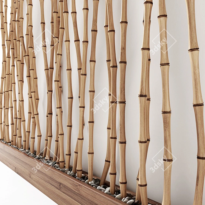 Bamboo Branch Decor - Thin and Natural 3D model image 3