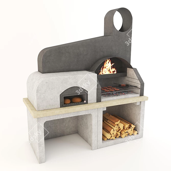Grill Master 03: The Ultimate Barbecue Companion 3D model image 1