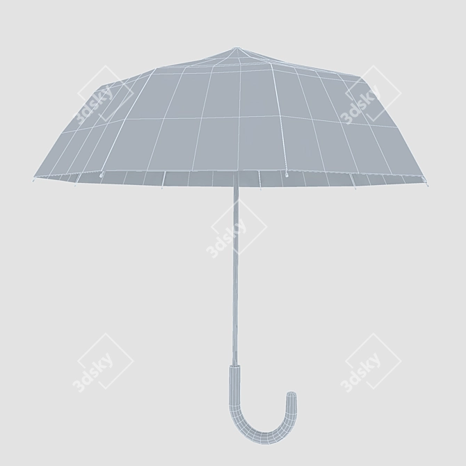 Rainproof Portable Umbrella 3D model image 2