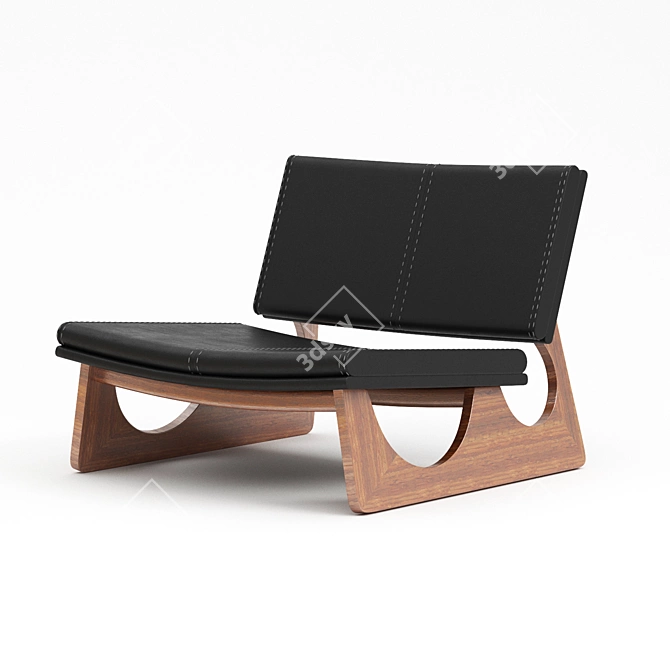 Sleek Autoban Sledge Chair 3D model image 3