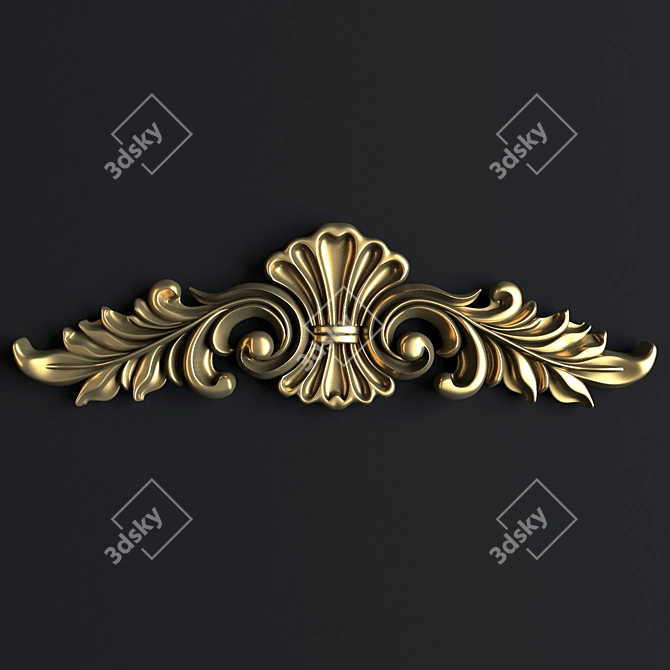 Title: Elegant Metal CNC Ornament 3D model image 1