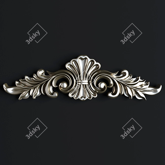 Title: Elegant Metal CNC Ornament 3D model image 2