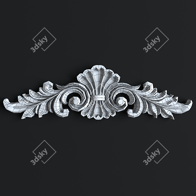 Title: Elegant Metal CNC Ornament 3D model image 3