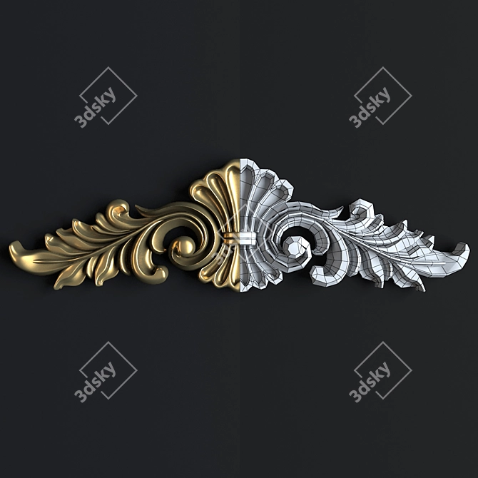 Title: Elegant Metal CNC Ornament 3D model image 4