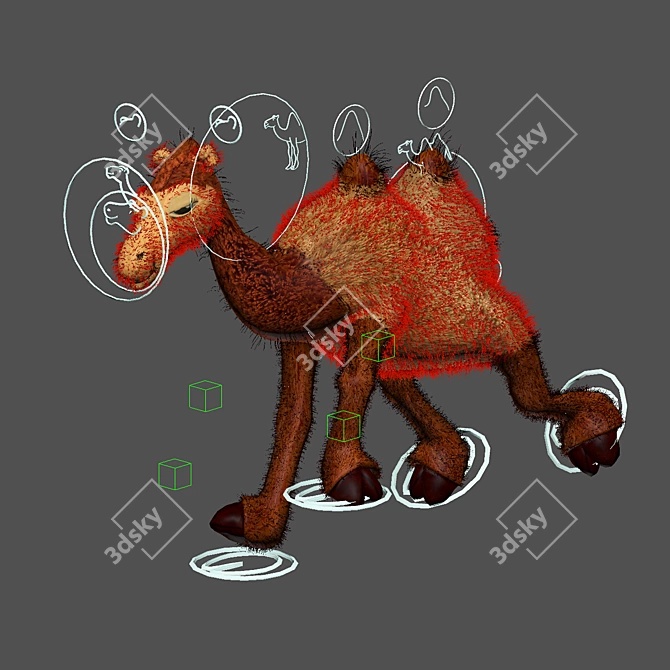 Sandegare: Soft Toy Camel 3D model image 4