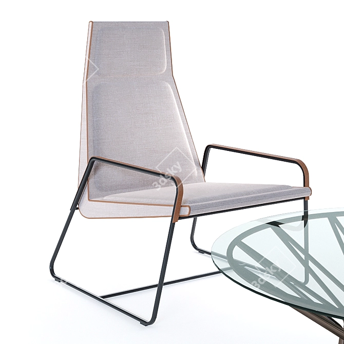 Modern Doimo Lounge Chair Vogue 3D model image 6