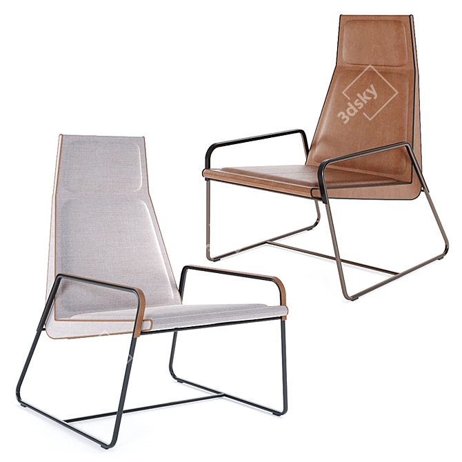 Modern Doimo Lounge Chair Vogue 3D model image 15
